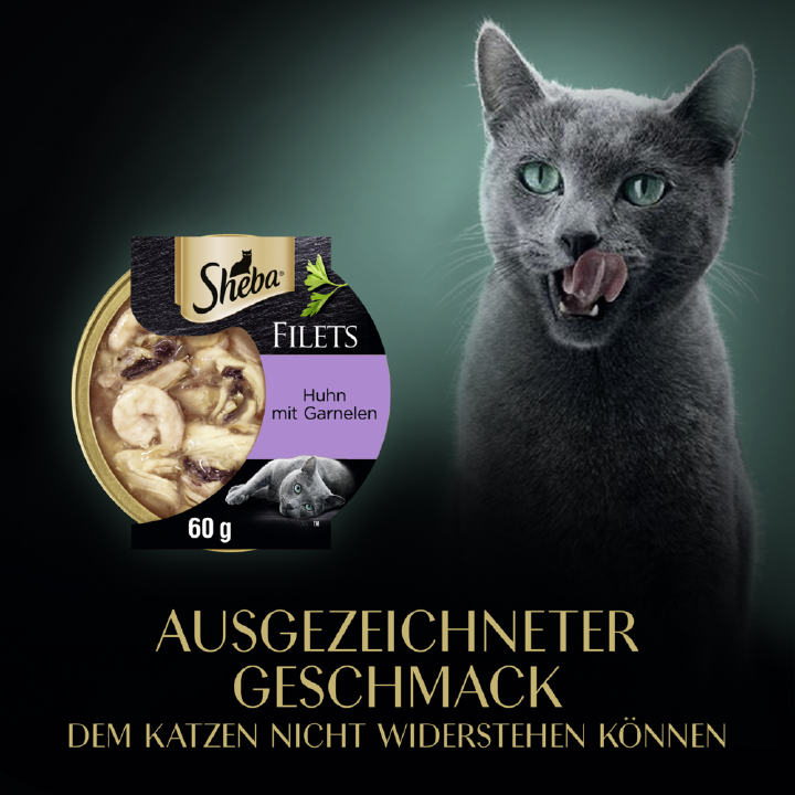 Sheba Katzen-Nassfutter Filets Huhn mit Garnelen